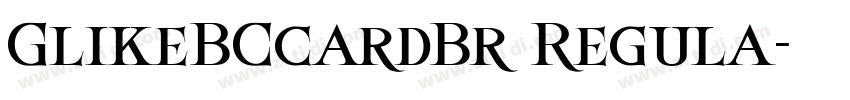 GlikeBCcardBr Regula字体转换